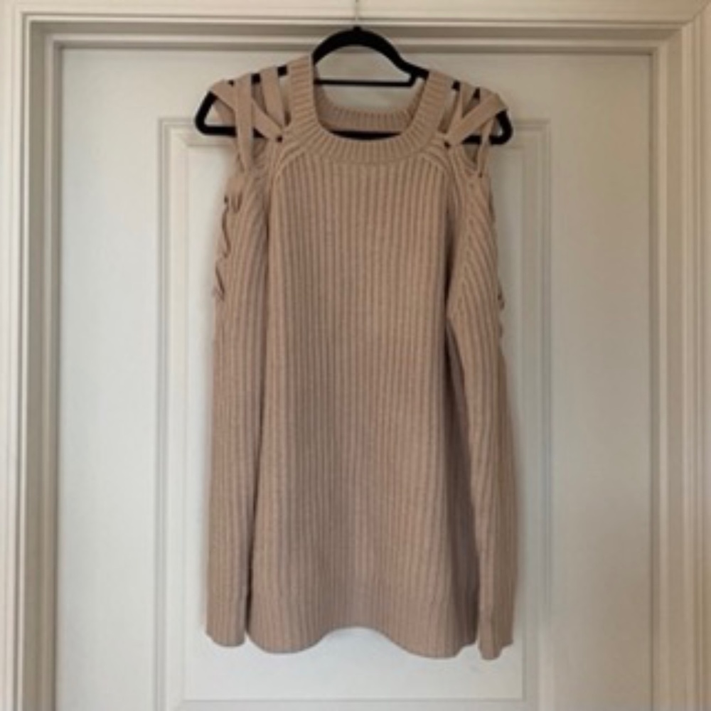 Toni Lace-up Shoulder Sweater